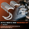 20Pcs Main and Rod Bearings Set for Kia Soul (2012–2015) 210202E100/230602E100