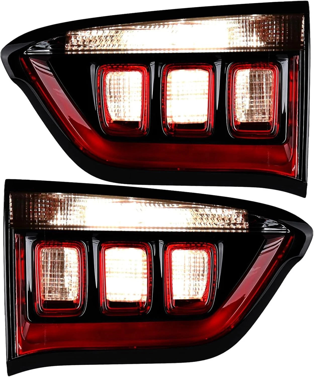 Pair Tail Lights for Jeep Compass (2017–2026) Inner Halogen Rear Lamps