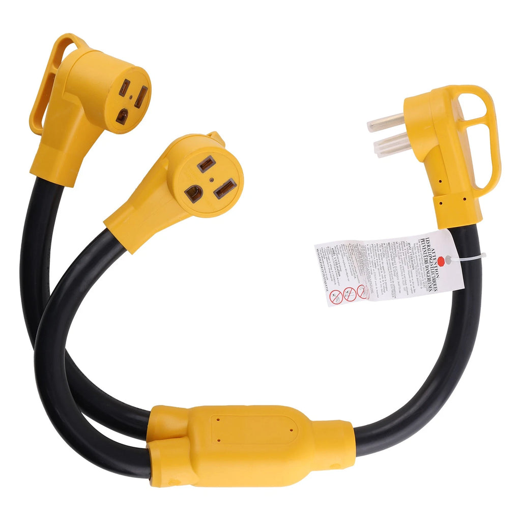 3FT 6 AWG Extension Cord for Welder Dryer RV 50A 250V (NEMA 6-50P to 6-50R)