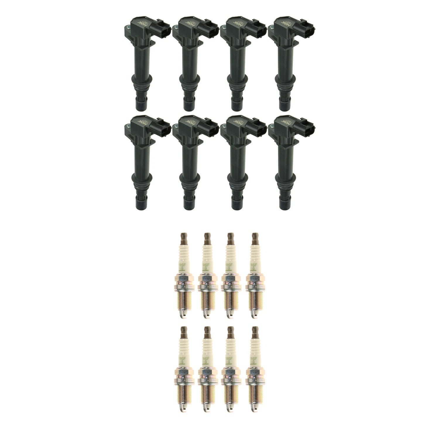 Set of 8 NGK Ignition Coils & Nickel Spark Plugs for Ram 1500, Grand Cherokee (2000–2008)