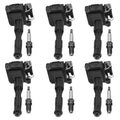 Set of 6 Ignition Coils & Spark Plugs for Audi A4 A6, BMW E36 E46 E53