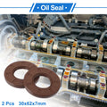 2X Oil Seal Ring for Rotary Shaft 30x62x7mm FKM Rubber