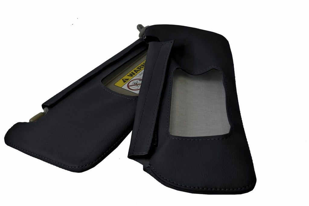 2PC Leather Sunvisors for Acura RSX (2002–2006) Black