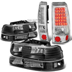 Headlight, Bumper, Chrome LED Tail Light Kit for Silverado (1999–2002)