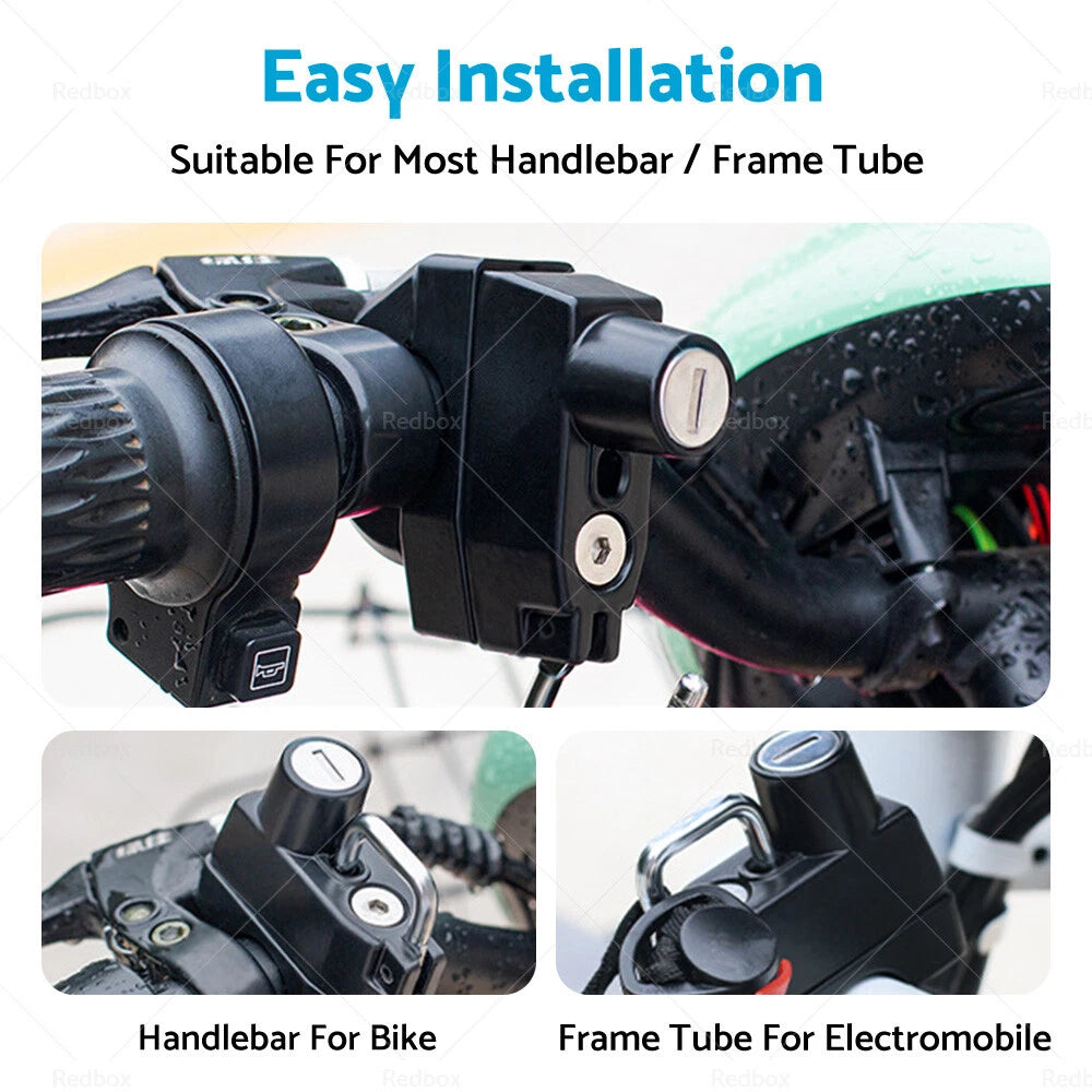 Motorcycle Helmet Lock for Harley (22mm 25mm Handlebar Frame Tube)