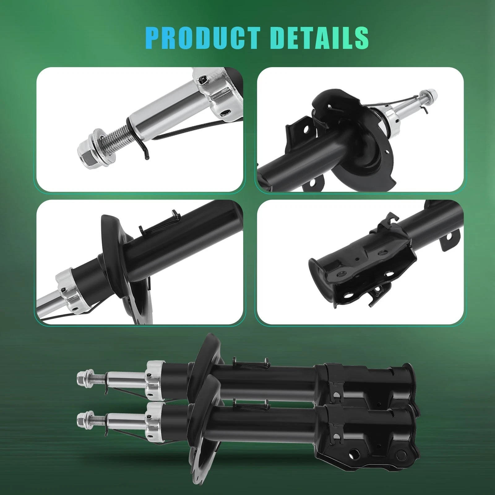 Set of 2 Front Struts for Mazda 2 (2011–2014)