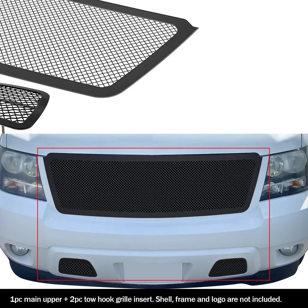 Black Mesh Grille Insert for Chevy Tahoe/Suburban/Avalanche (2007-2013)