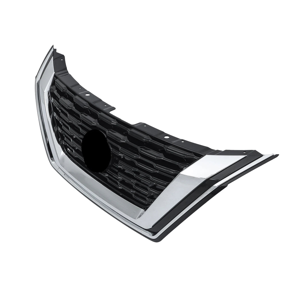 Front Upper Bumper Grill for Nissan Rogue (2021-2023) Black W/O Camera Hole