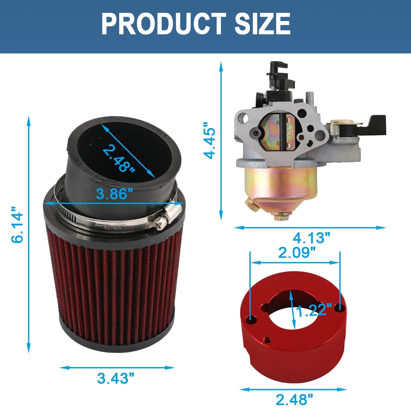 Air Filter Adapter Jet Kit for Predator 301cc 420cc (2010-2023)