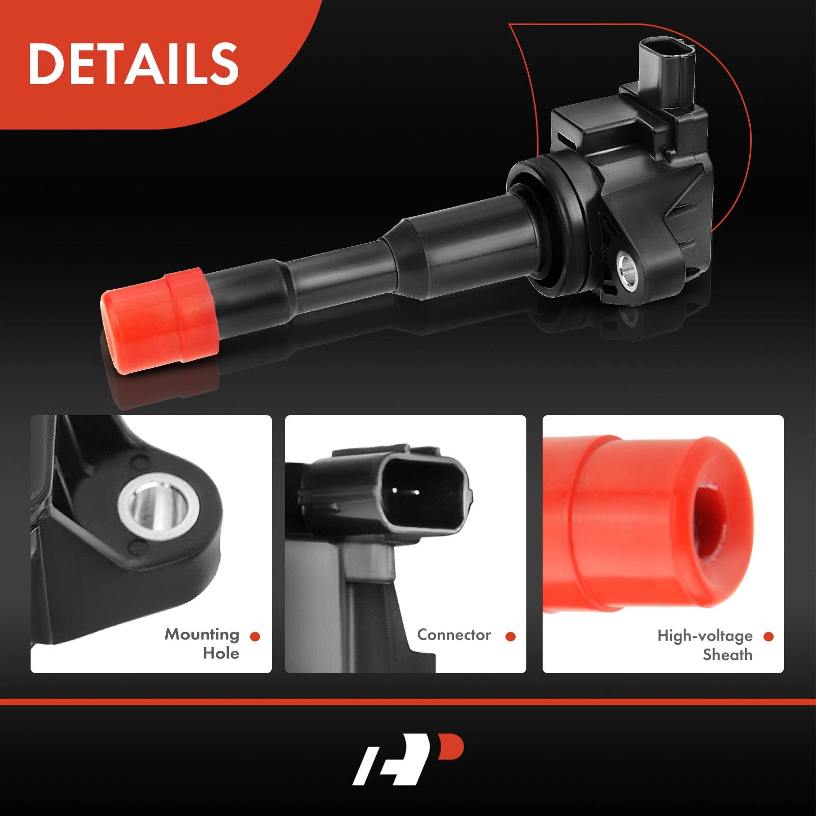 Ignition Coil for Honda Civic (2003–2011) L4 1.3L Hybrid 3 Pins