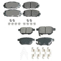 Set of 4 Akebono ProACT Ceramic Brake Pads for Lexus CT200h (2011–2017)