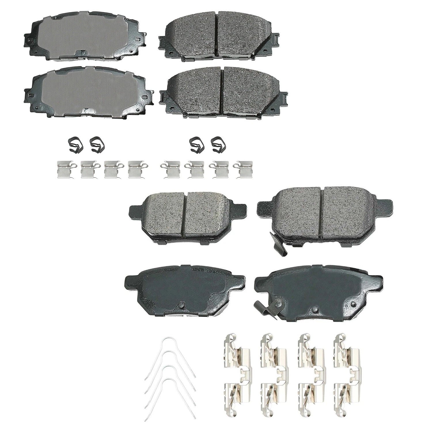 Set of 4 Akebono ProACT Ceramic Brake Pads for Lexus CT200h (2011–2017)