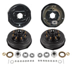 Set of 2 Trailer Hub Drum Kits with 12"x2" Brakes for 7000lb Axle