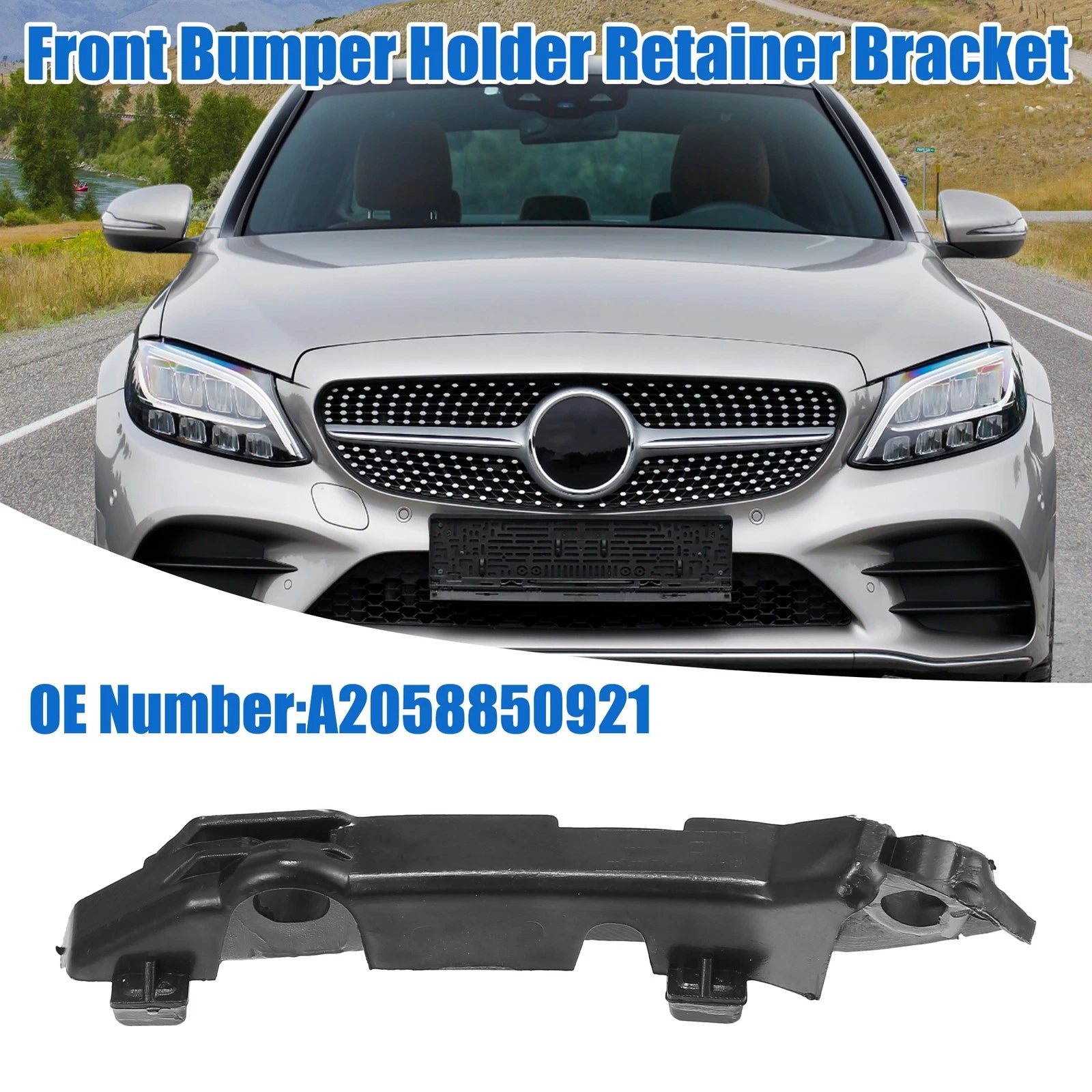 Front Right Upper Bumper Cover Inner Support Bracket for Mercedes C43 (2017–2020)