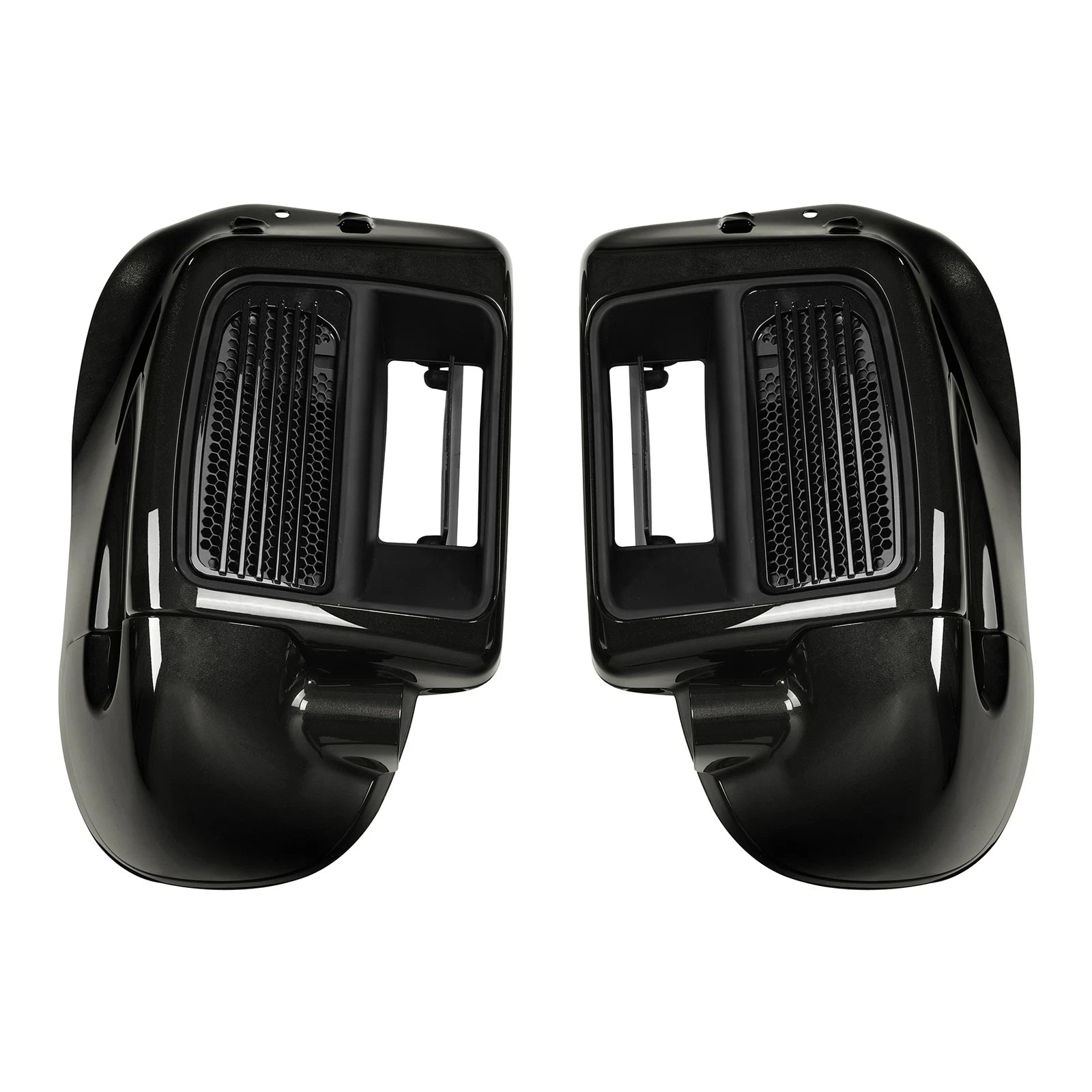 Lower Vented Leg Fairings for Harley Road Glide King (2014–2025) Black Quartz