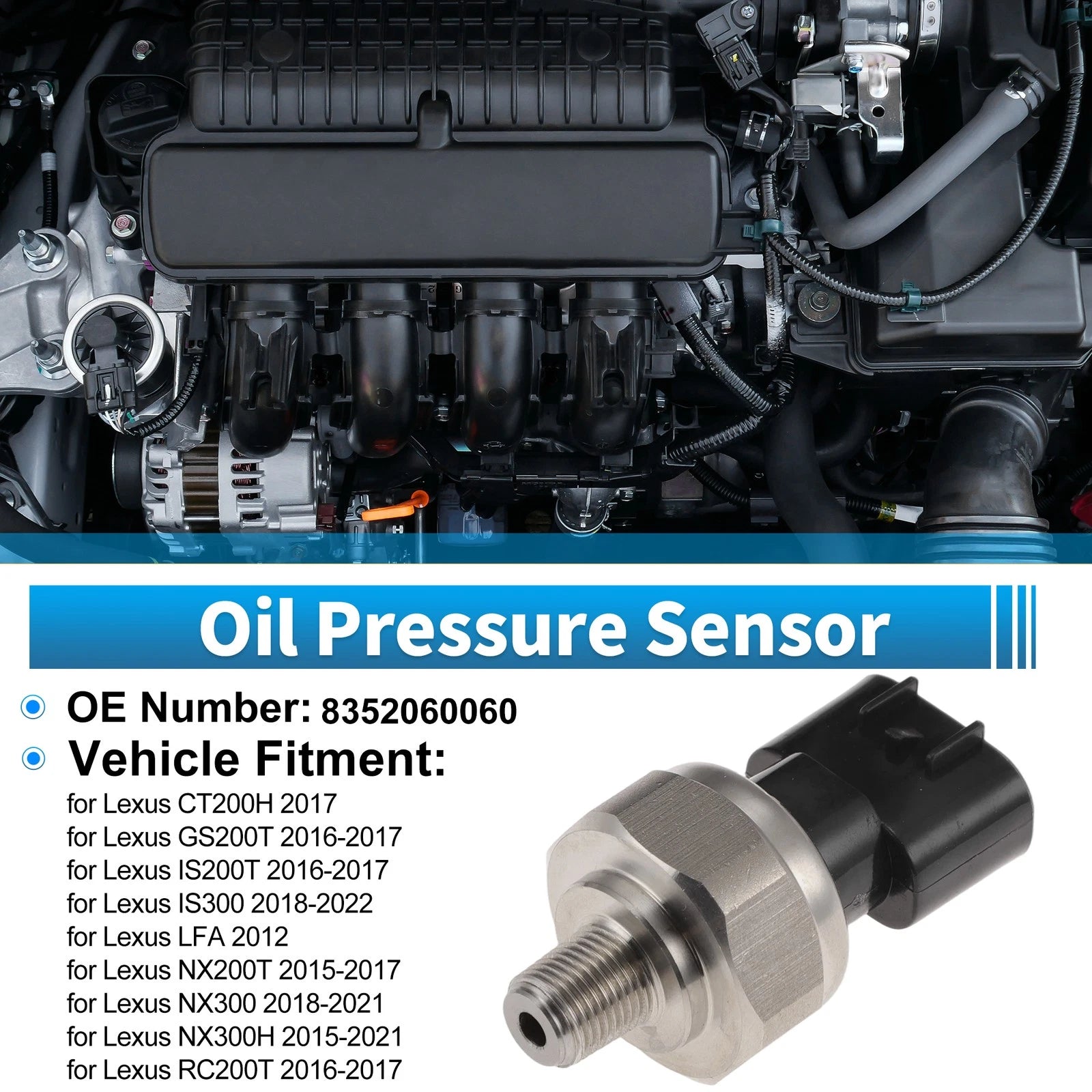 Engine Oil Pressure Sensor No.8352060060 for Lexus CT200H (2017)