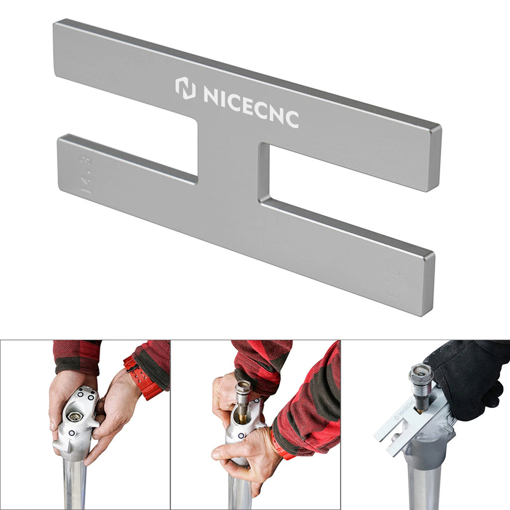 Fork Cartridge Rod Holding Plate Tool for Honda Yamaha Kawasaki (13.3mm/14.3mm)
