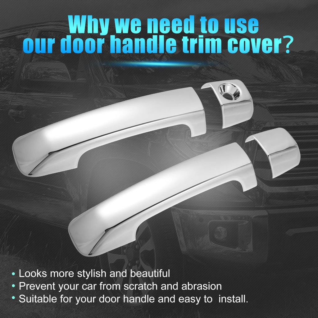 Set of 4 Side Door Handle Cover Trim for Toyota Tundra (2007–2020)