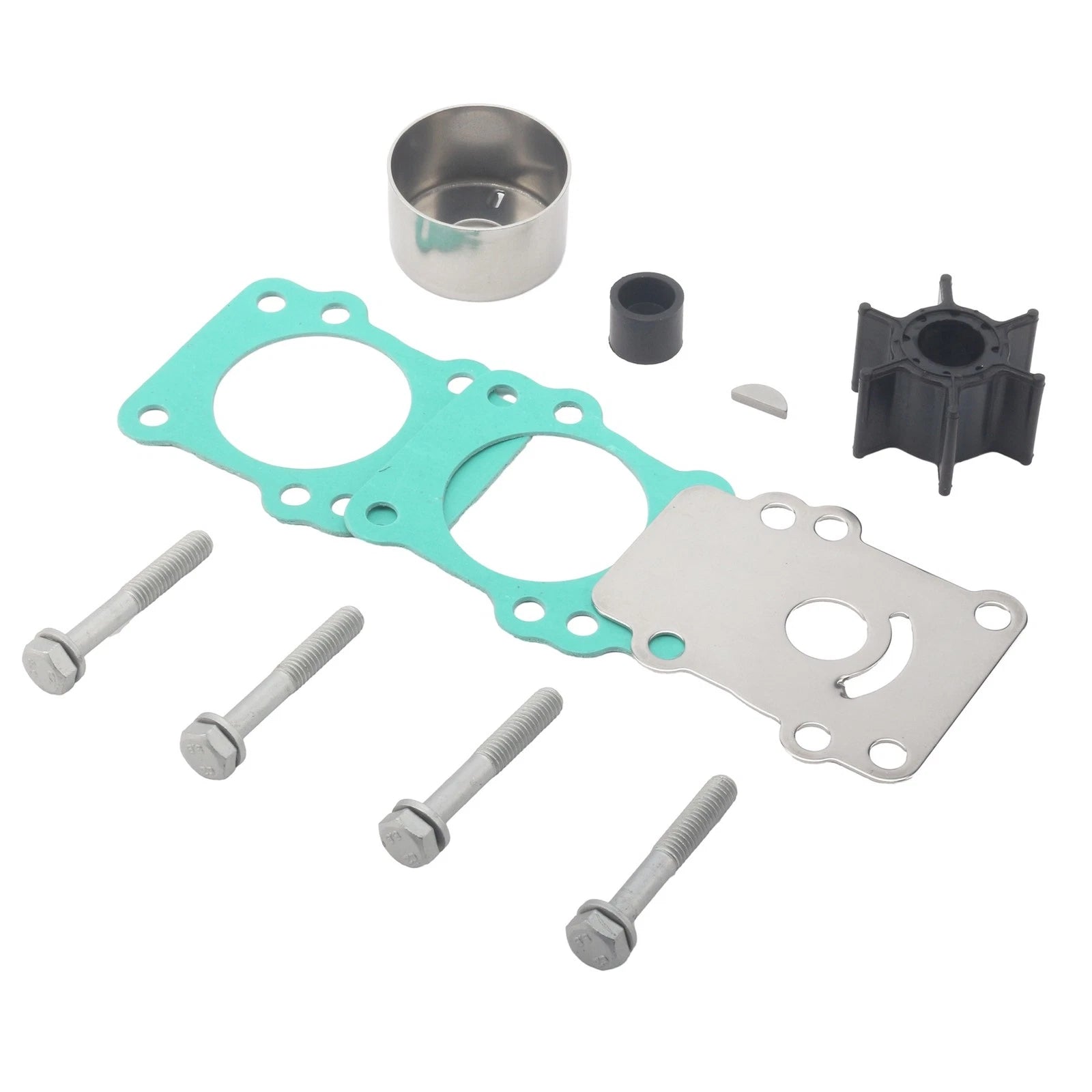 Water Pump Impeller Kit for Yamaha 4 Stroke 9.9 HP Outboard (682-W0078-00, 18-3148)