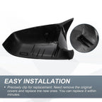 Rearview Mirror Cover Cap Black Carbon Fiber for BMW E60 E61 F10 F11 E63