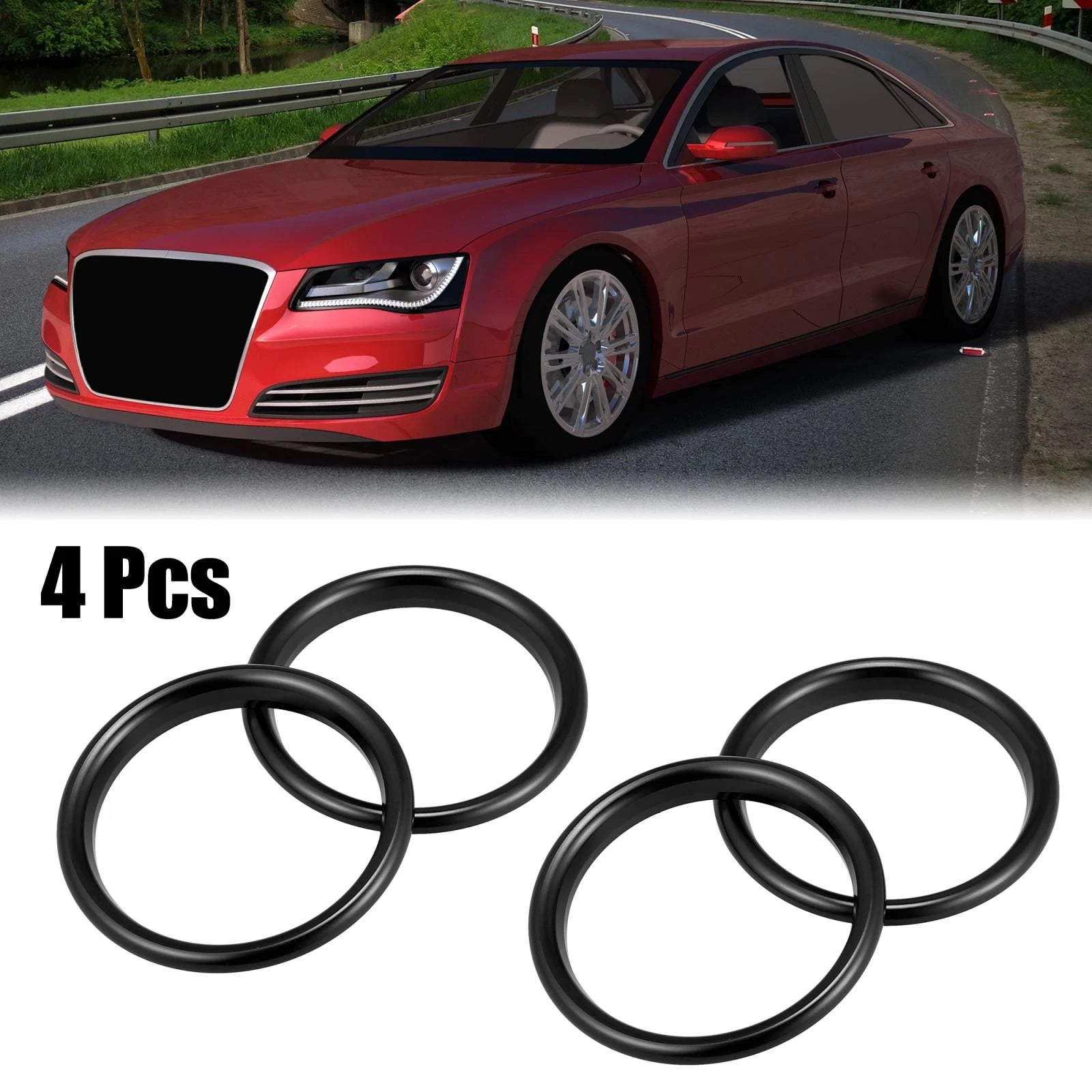 Set of 4 Black Air Vent Inner Trim Aluminum Alloy for Audi A3 S3 Q2L (2013–2021)