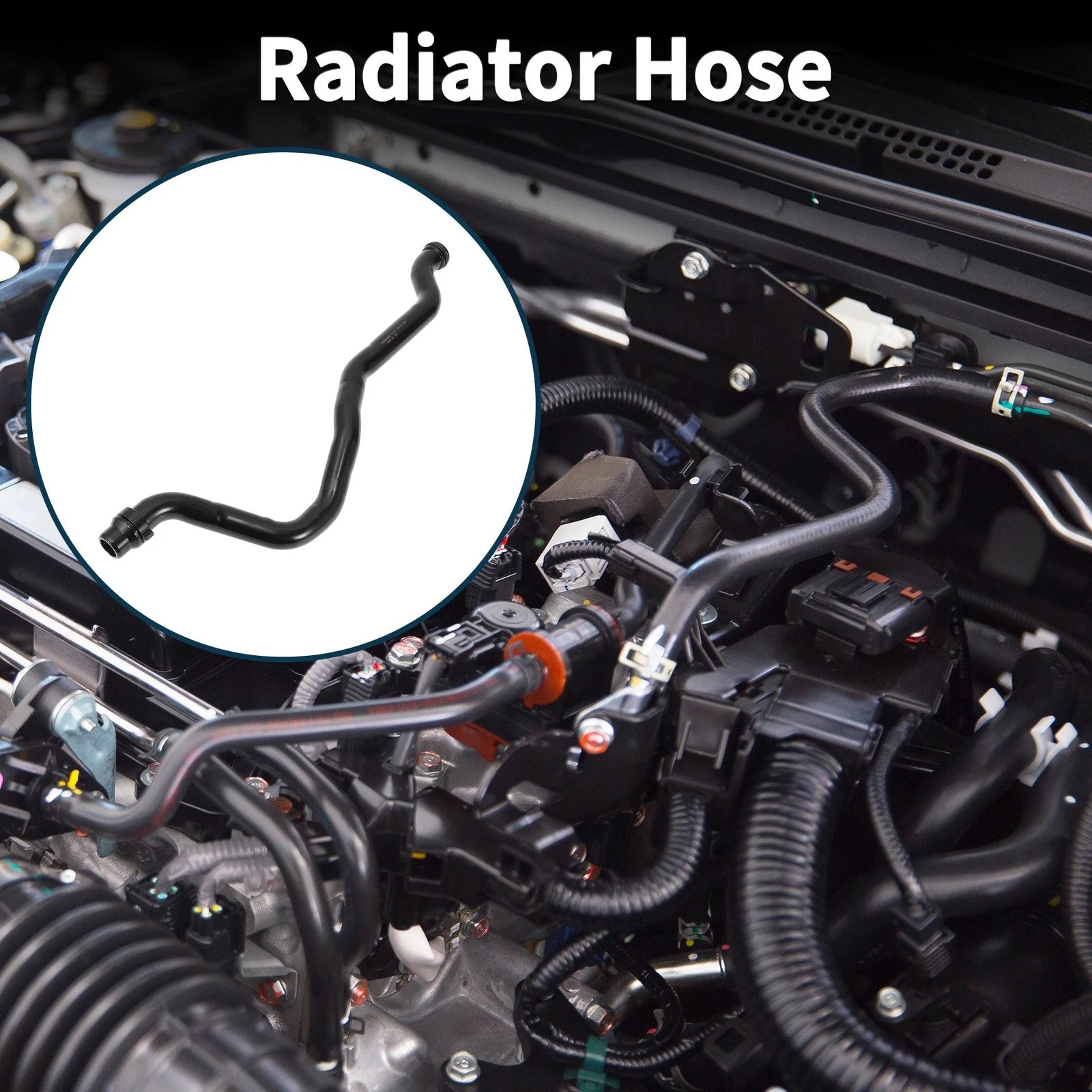 Radiator Hose Coolant Pipe for Audi A6 (2005–2011) No. 06E121065J Iron Black