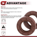 2X Oil Seal Rotary Shaft Seal FKM Rubber 17x30x8mm for Various Models