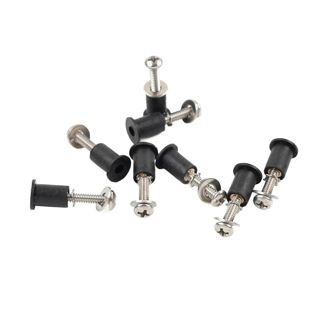 8PCS Headlight Bucket Nacelle Well Nut Kit for Harley