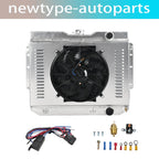 3 Row Radiator & Shroud Fan & Relay for Chevy Bel Air Impala El Camino (1959–1965)
