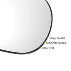 Left Side Heated Convex Mirror Glass for Nissan Micra (2002–2009)