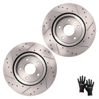 Front Brake Rotors Pair for Chrysler Pacifica (2017–2021) Dodge Journey (2012–2020)