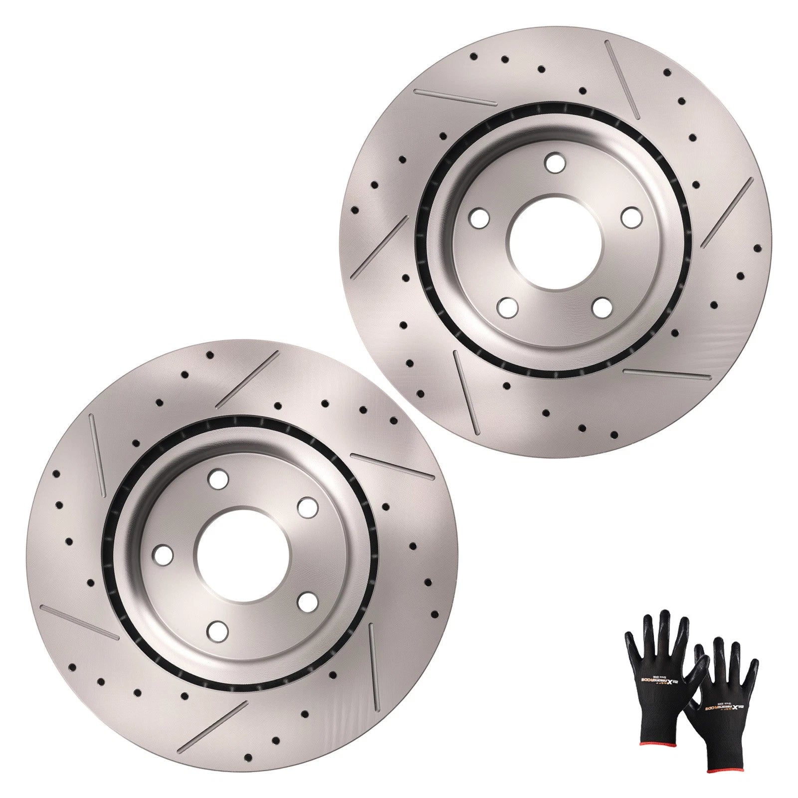 Front Brake Rotors Pair for Chrysler Pacifica (2017–2021) Dodge Journey (2012–2020)