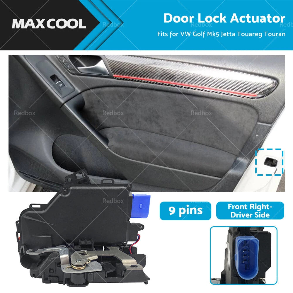 3D1837016 Front Right Door Lock Actuator for VW Golf MK5, Jetta, Touareg (2004–2009)