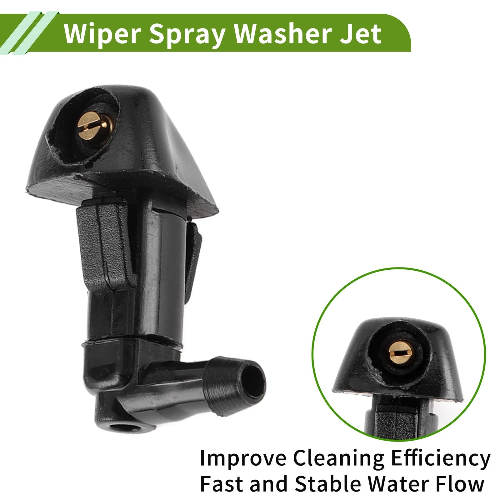 Set of 1 Windshield Washer Nozzle w/ Hose Connector for Honda (No.76810SDAA11)