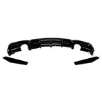 3 x Glossy Black Rear Splitter Lip for BMW 3-Series F30 F31 F35 M-Sport (2012-2019)