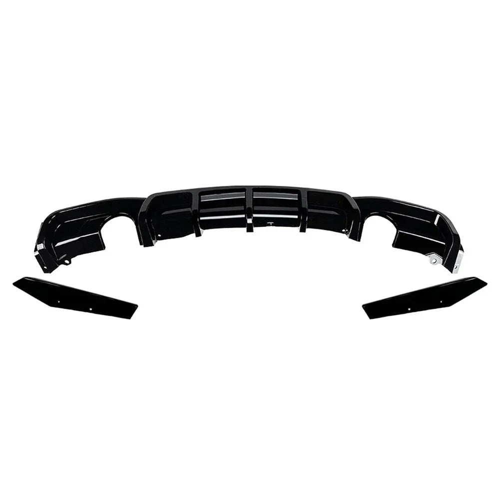 3 x Glossy Black Rear Splitter Lip for BMW 3-Series F30 F31 F35 M-Sport (2012-2019)