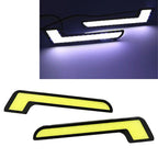 12V L Shape COB White LED Daytime Running Lights for Car (No Year Specified)