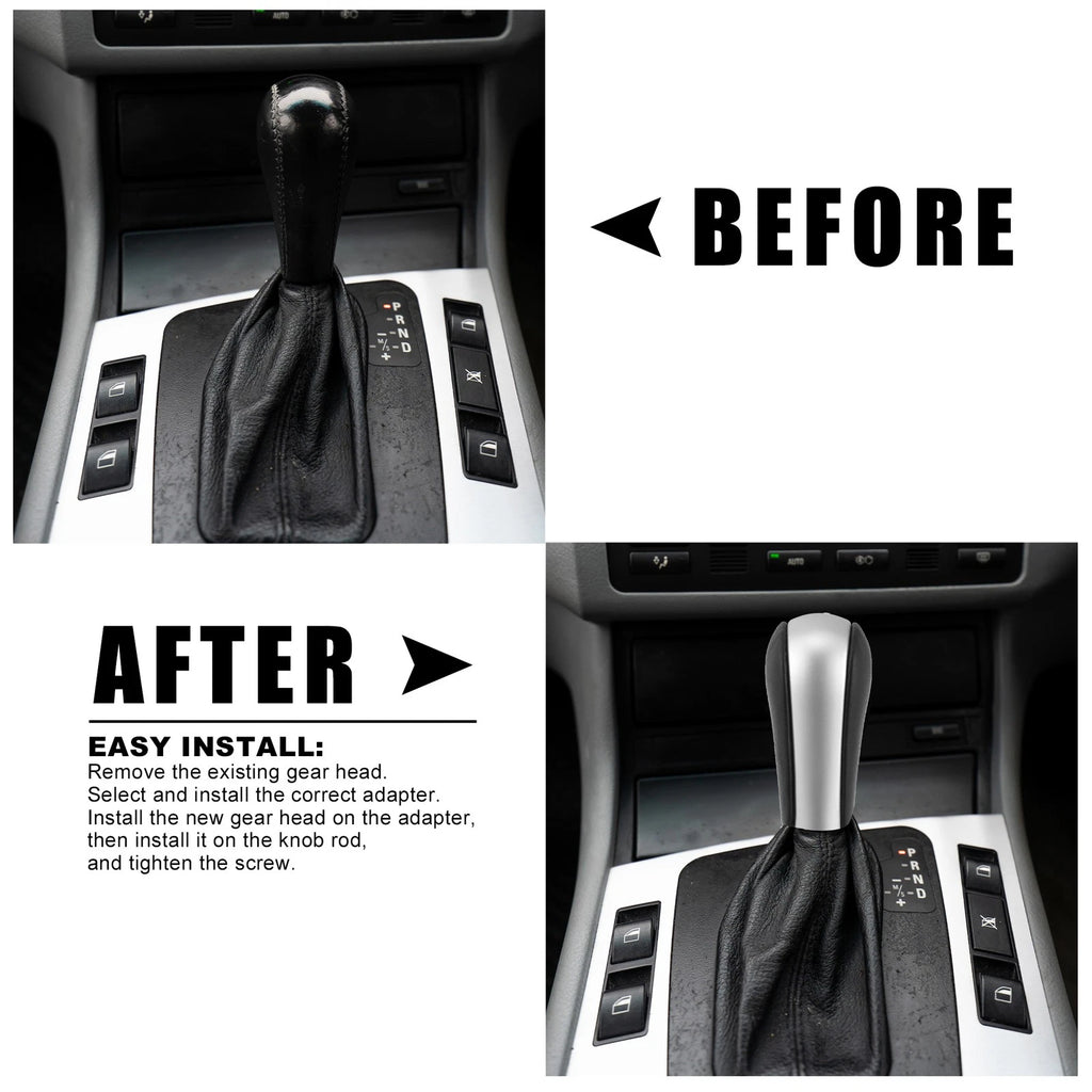 Faux Leather Gear Knob for BMW X5 2000–2006, BMW 525i Matte