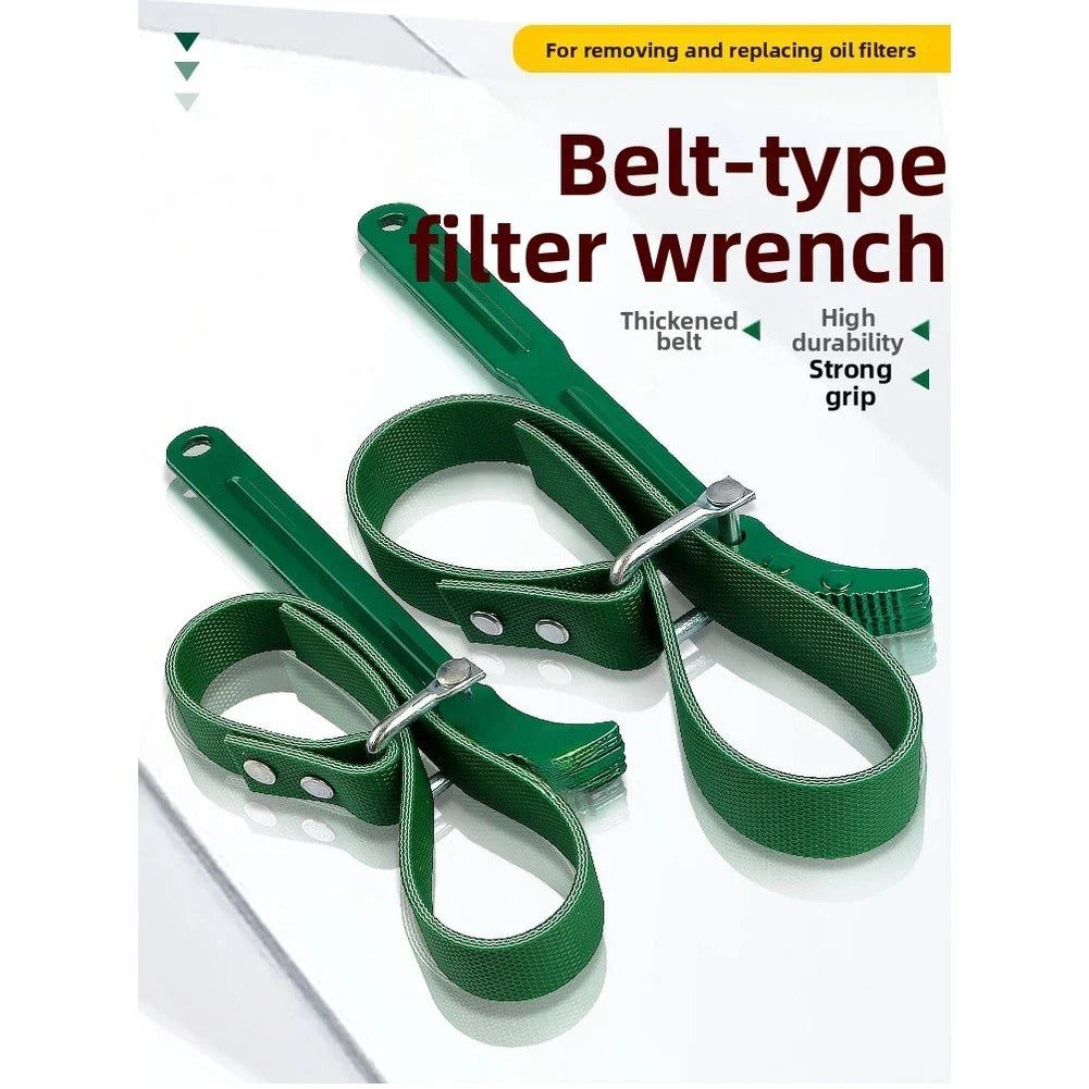 Oil Filter Wrench with Strong Belt Mechanism for Secure Filter Removal