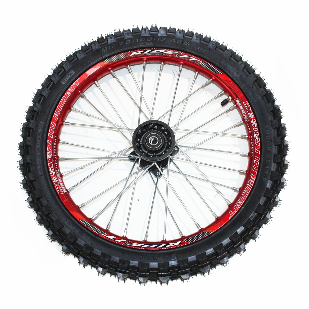 15mm Axle Front Wheel Rim Knobby Tyre for PIT PRO Dirt Bike (70/100)