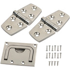 316 Marine Stainless Steel Hinge and Square Pull Hardware Set for Boat