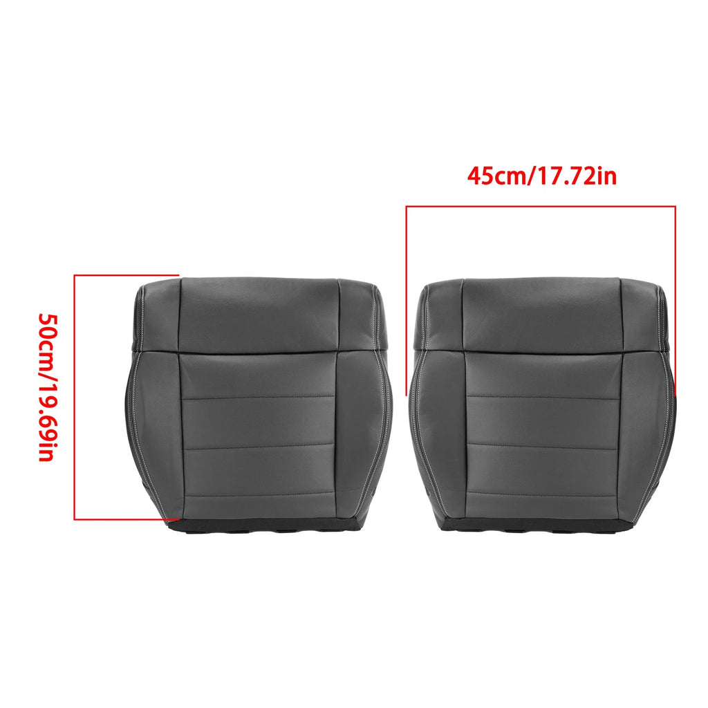 2Pcs Bottom Seat Cover for Jeep Wrangler (2007–2012) Leather Durable