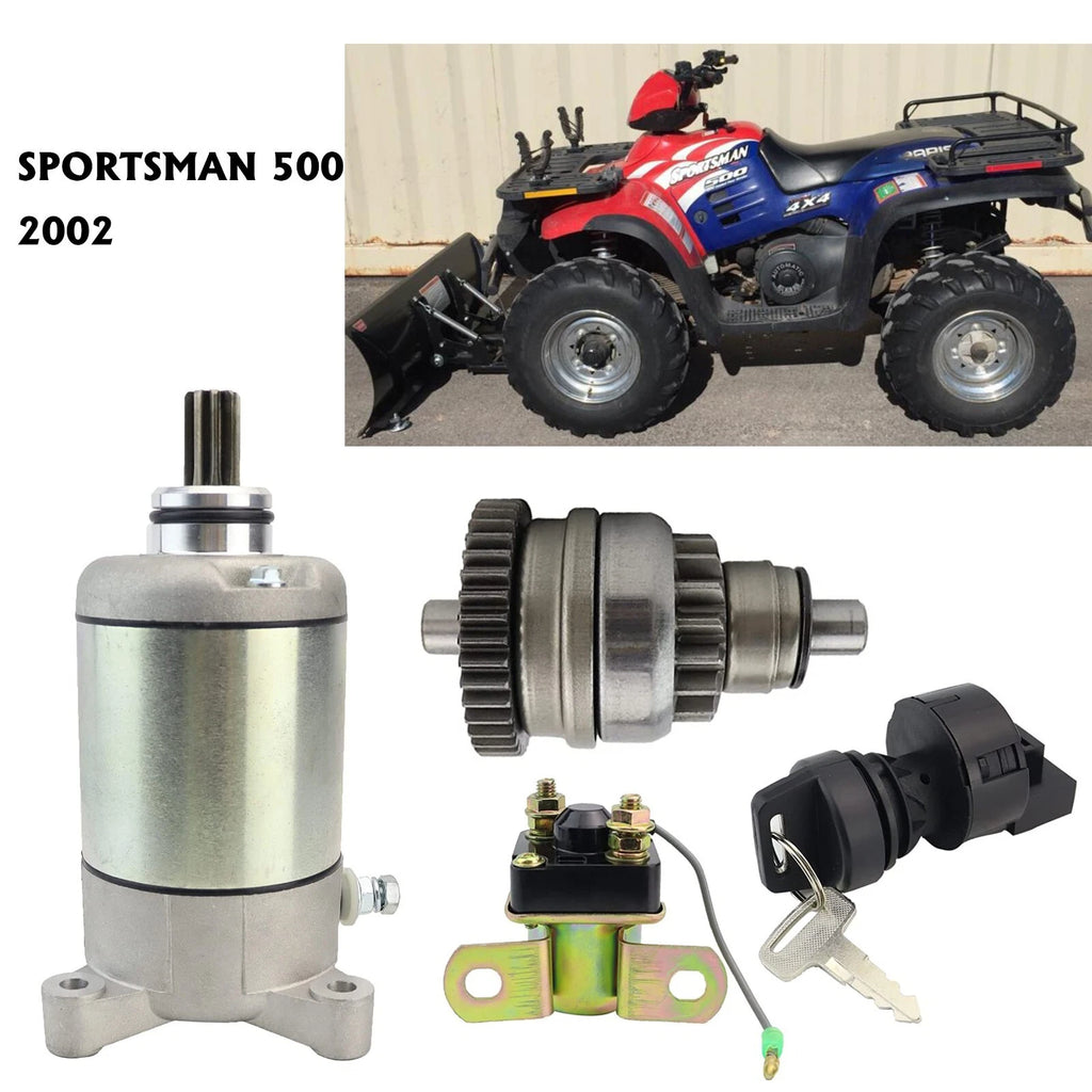 Starter Motor, Bendix, Relay & Key Switch for Polaris Sportsman 500 (2002)