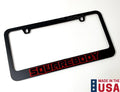 Matte Black Premium License Plate Frame with Red Outline for Chevrolet (1973–1987)