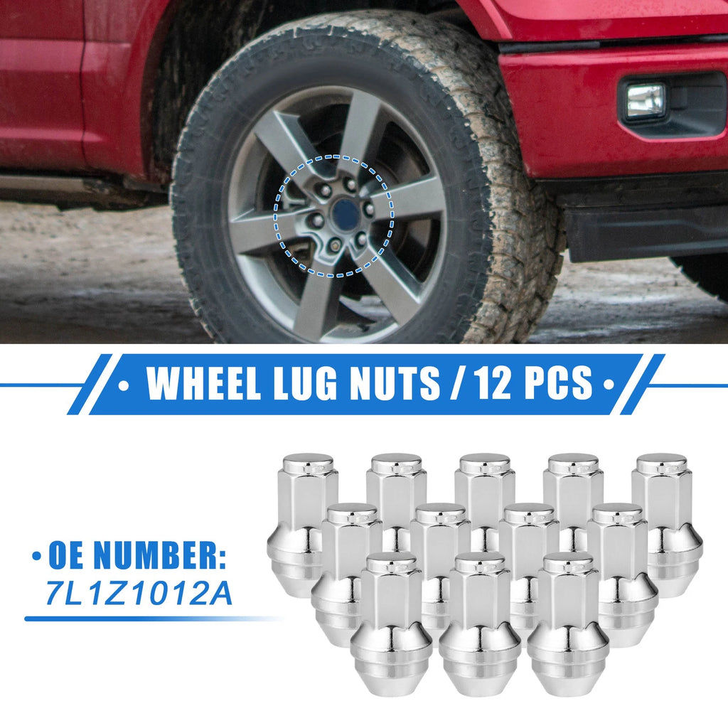 12 Pcs Wheel Lug Nuts M14x2.0 for Ford Expedition F-150 