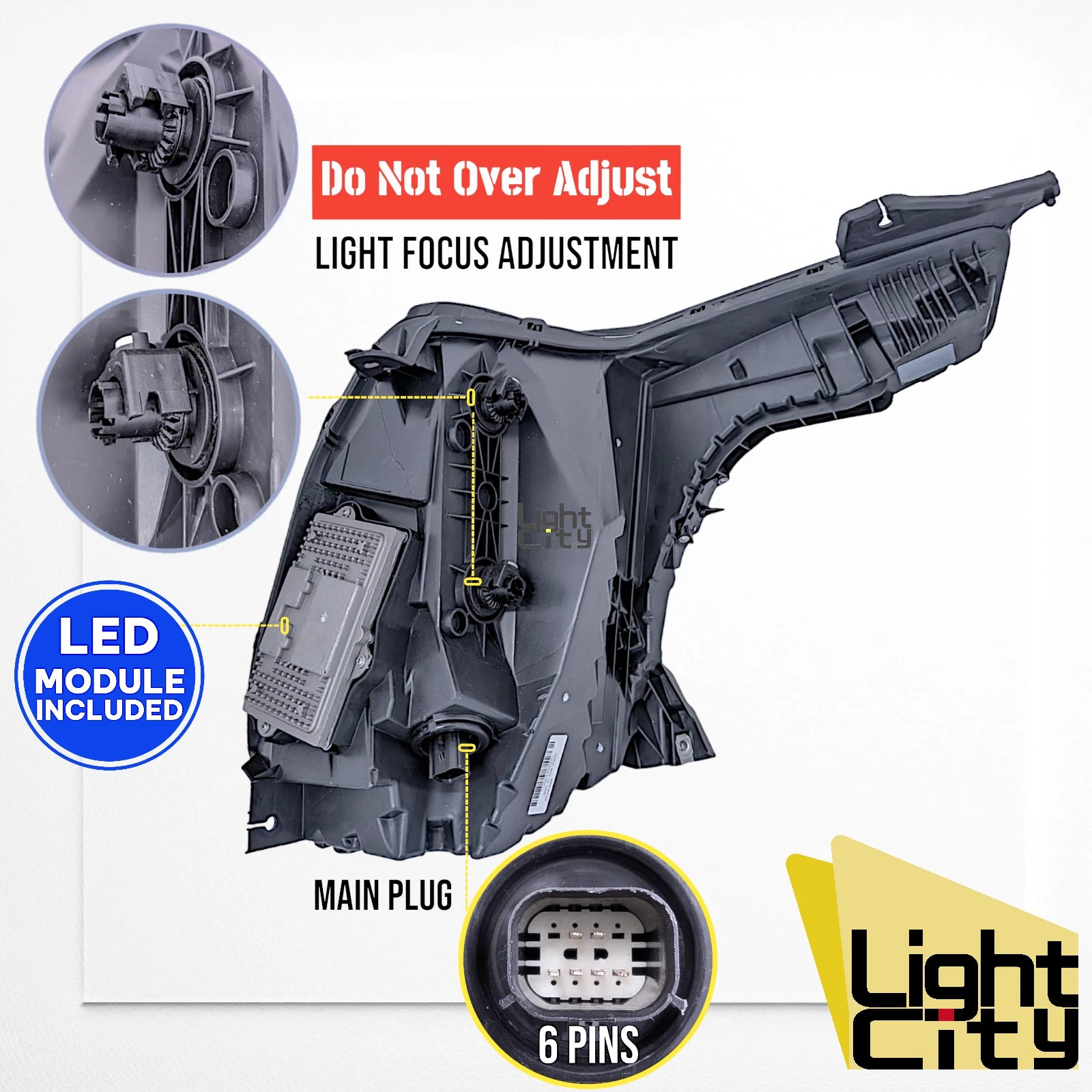 Full LED Headlight Assembly RH for Cadillac Escalade (2015–2020)