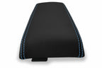 Leather Console Lid Armrest Cover for Subaru Baja (2003–2006) Blue Stitch