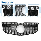 Front Upper Bumper Grille for Mercedes-Benz GLK300 (2013-2015) Gloss Black