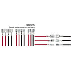 30pcs Speaker Connectors 2.8mm 4.8mm 6.3mm for Female
