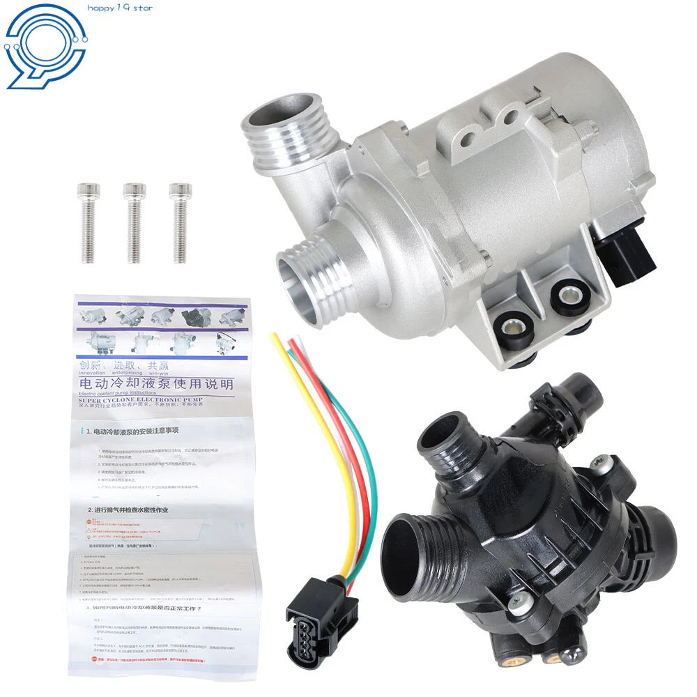 Water Pump with Thermostat for BMW 128i 325i 328i 528i 530i X3 (2007–2013)